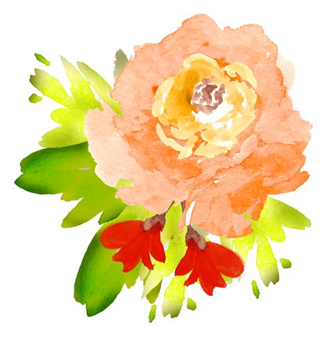 free watercolor flower clipart